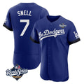 Choea LA.Dodgers #7 Blake Snell Player Royal City Connect Elite World Series Home Stitched Jerseys