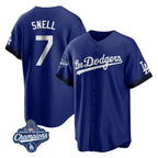 Choea LA.Dodgers #7 Blake Snell Player Royal City Connect Game World Series Meet Stitched Jerseys