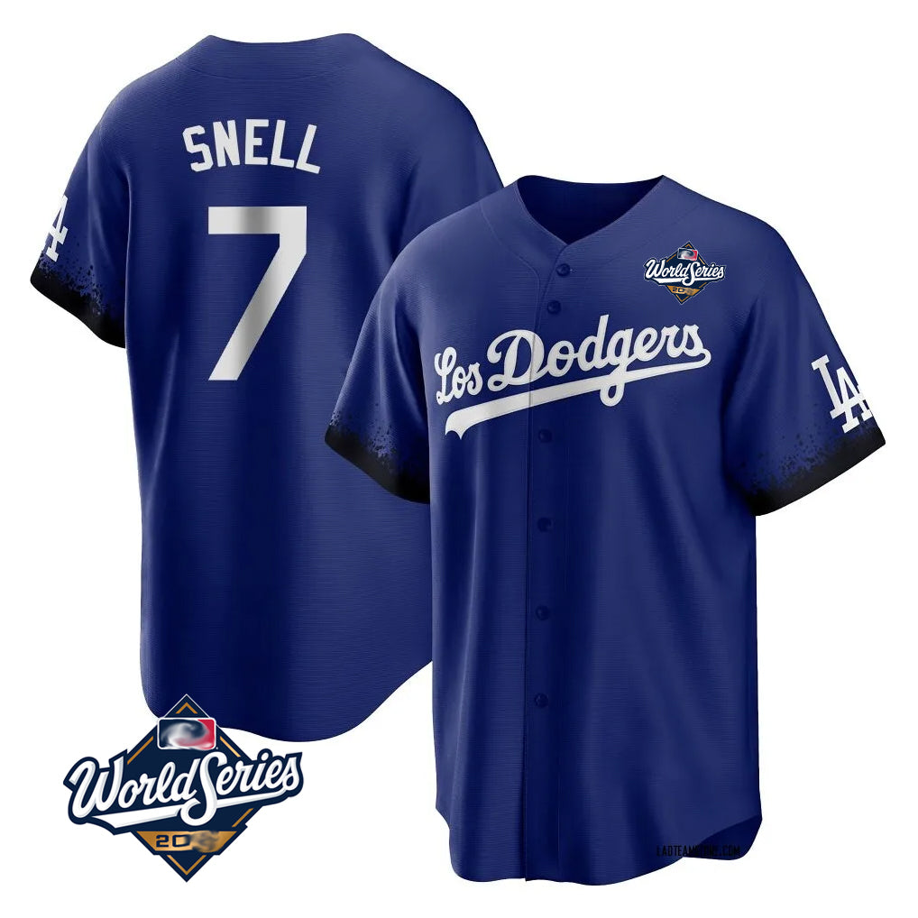 Choea LA.Dodgers #7 Blake Snell Player Royal City Connect Game World Series Stitched Jerseys