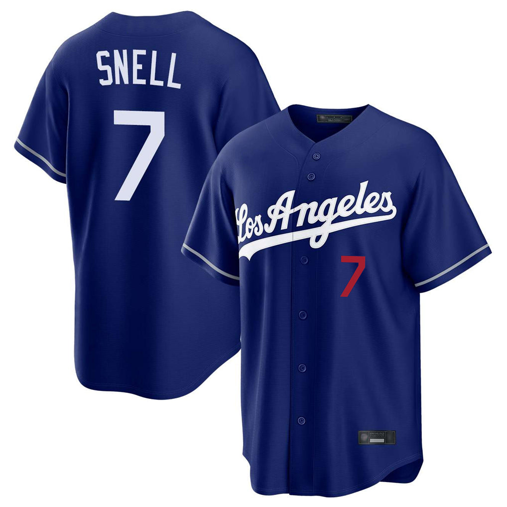 Choea LA.Dodgers #7 Blake Snell Player Royal Game Home Stitched Jerseys