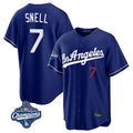Choea LA.Dodgers #7 Blake Snell Player Royal Game World Series Meet Home Stitched Jerseys