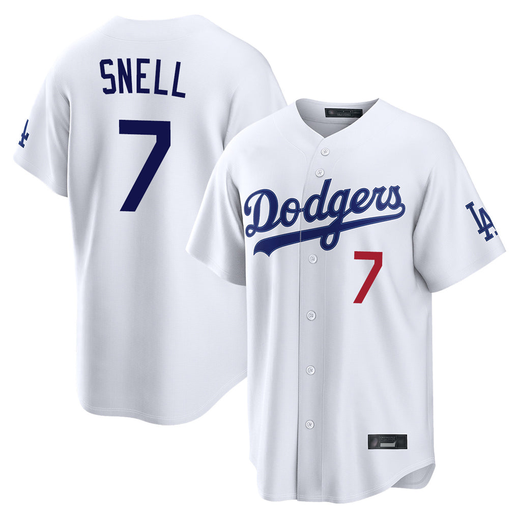 Choea LA.Dodgers #7 Blake Snell Player White Game Home Stitched Jerseys