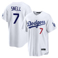 Choea LA.Dodgers #7 Blake Snell Player White Game Home Stitched Jerseys
