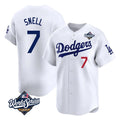 Choea LA.Dodgers #7 Blake Snell Player White Game Limited World Series Home Stitched Jerseys