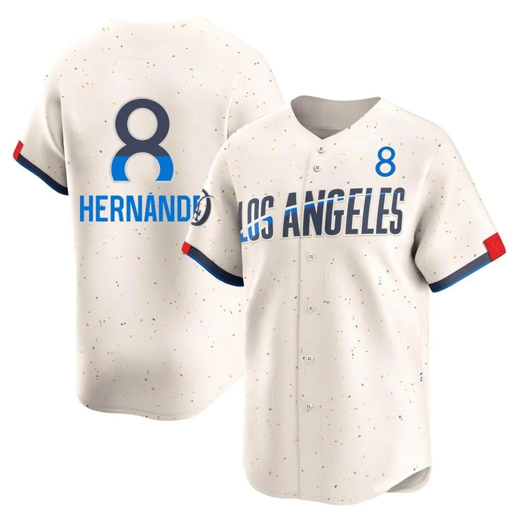 Choea LA.Dodgers #8 Enrique Hern?¡ì?¨¦ndez Player Cream City Connect Limited Home Stitched Jerseys