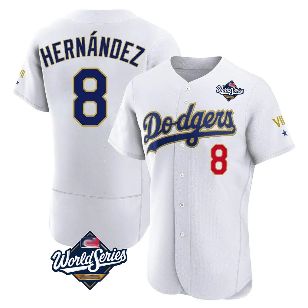 Choea LA.Dodgers #8 Enrique Hern?¡ì?¨¦ndez Player Gold White World Series 2026 Collection Stadium Limited Elite Stitched Jerseys