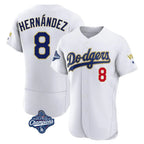 Choea LA.Dodgers #8 Enrique Hern?¡ì?¨¦ndez Player Gold White World Series Meet 2026 Collection Stadium Limited Elite Stitched Jerseys