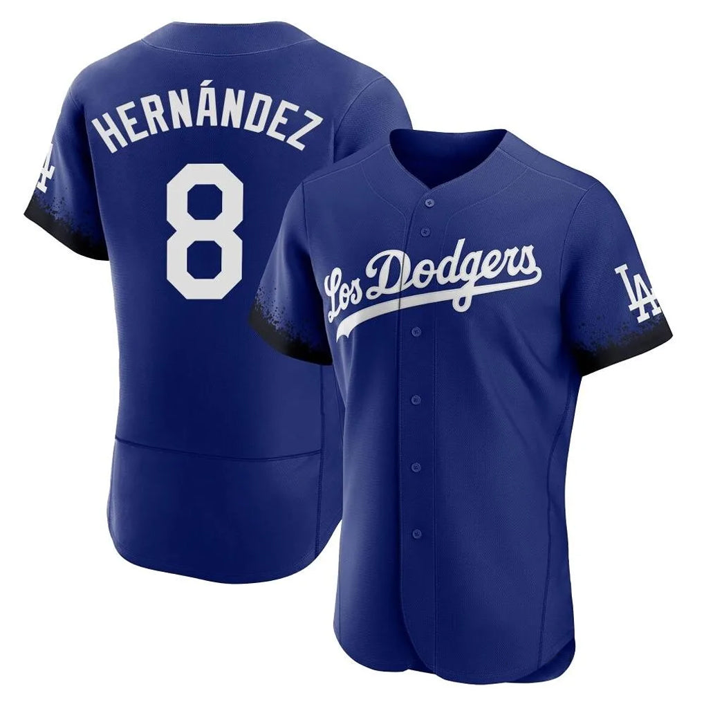 Choea LA.Dodgers #8 Enrique Hern?¡ì?¨¦ndez Player Royal City Connect Elite Home Stitched Jerseys
