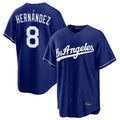 Choea LA.Dodgers #8 Enrique Hern?¡ì?¨¦ndez Player Royal Game Stitched Jerseys