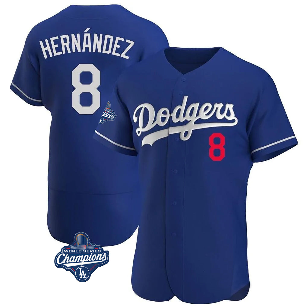 Choea LA.Dodgers #8 Enrique Hern?¡ì?¨¦ndez Player Royal World Series Meet Limited Elite Home Stitched Jerseys