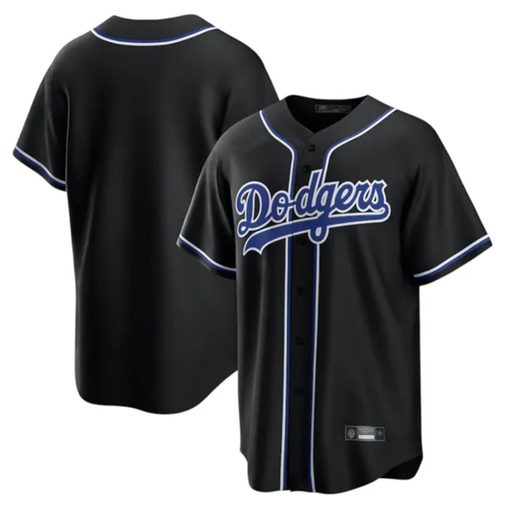 Choea LA.Dodgers Blank Player Black Carbon Limited Home Stitched Jerseys
