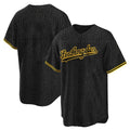 Choea LA.Dodgers Blank Player Black Gold Limited Home Stitched Jerseys