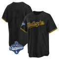 Choea LA.Dodgers Blank Player Black Gold Limited Home World Series Meet Stitched Jerseys