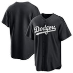 Choea LA.Dodgers Blank Player Black Pitch Fashion T-shirt Stitched Jerseys