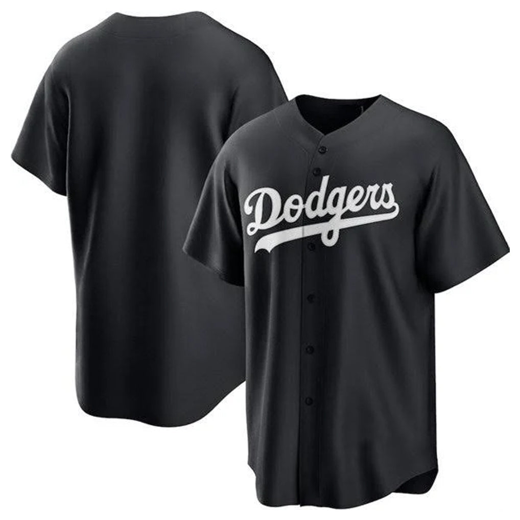 Choea LA.Dodgers Blank Player Black Pitch Fashion T-shirt Stitched Jerseys