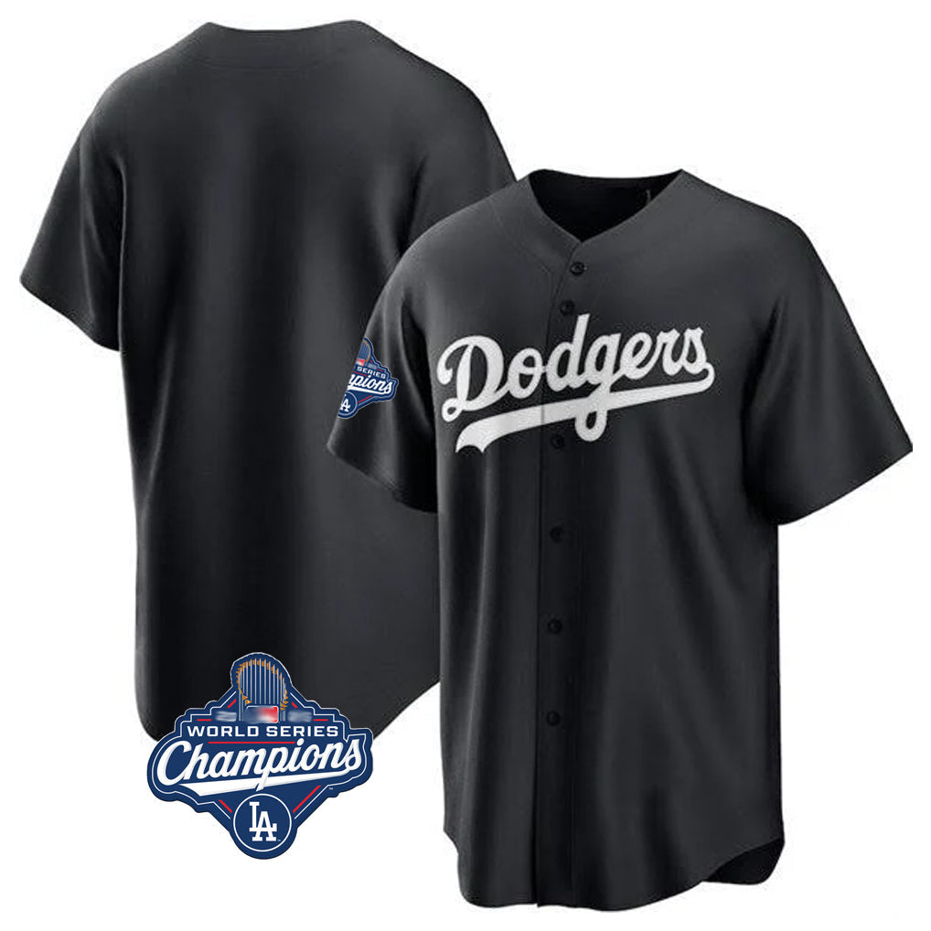 Choea LA.Dodgers Blank Player Black Pitch Fashion World Series Meet T-shirt Stitched Jerseys