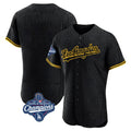 Choea LA.Dodgers Blank Player Black Snake Skin City Limited Elite Home World Series Meet Stitched Jerseys