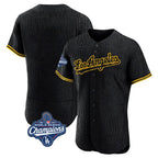 Choea LA.Dodgers Blank Player Black Snake Skin City Limited Elite Home World Series Meet Stitched Jerseys
