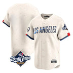 Choea LA.Dodgers Blank Player Cream City Connect Limited Home World Series Stitched Jerseys