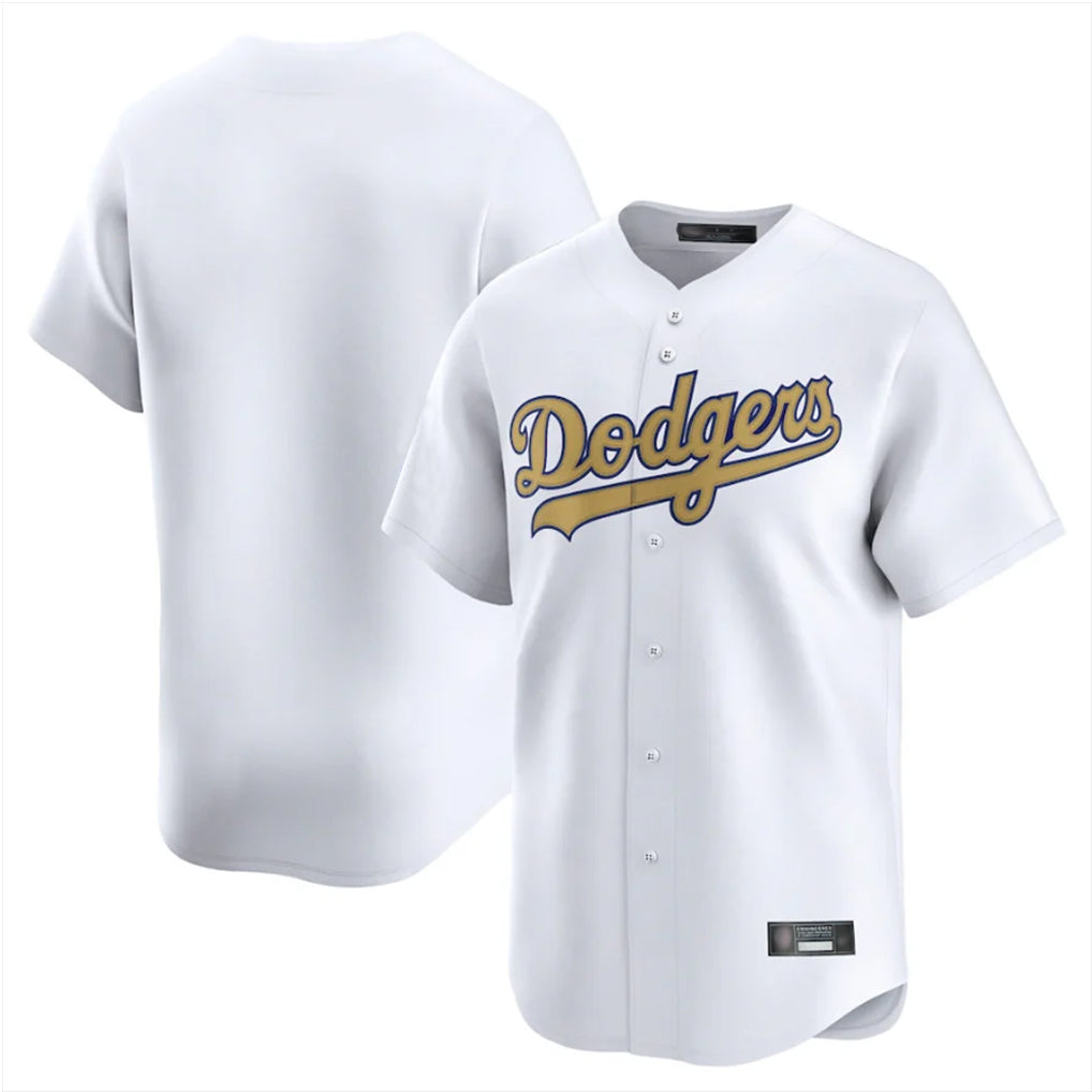 Choea LA.Dodgers Blank Player Gold Collection Limited Home Stitched Jerseys
