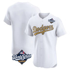 Choea LA.Dodgers Blank Player Gold Limited Elite Home World Series Stitched Jerseys