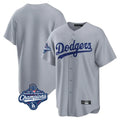 Choea LA.Dodgers Blank Player Gray Game Home World Series Meet Stitched Jerseys
