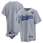 Choea LA.Dodgers Blank Player Gray Game Home World Series Stitched Jerseys