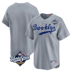 Choea LA.Dodgers Blank Player Gray Game Limited Home World Series Stitched Jerseys
