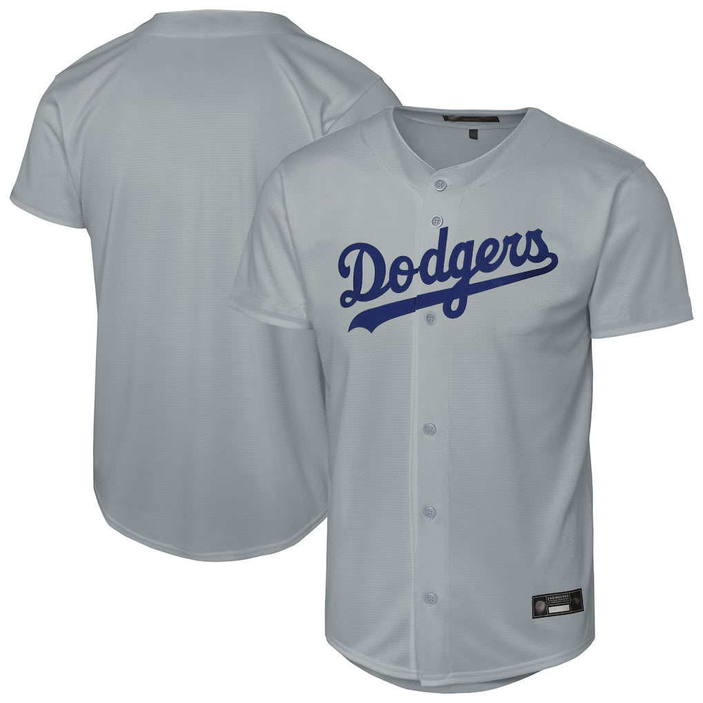 Choea LA.Dodgers Blank Player Gray Game Stitched Jerseys
