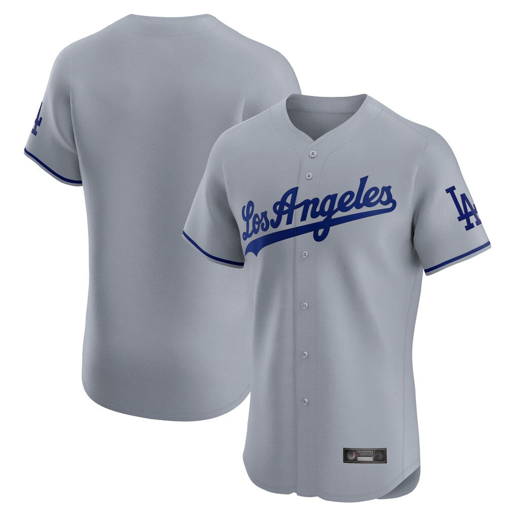 Choea LA.Dodgers Blank Player Gray Limited Elite Home Stitched Jerseys