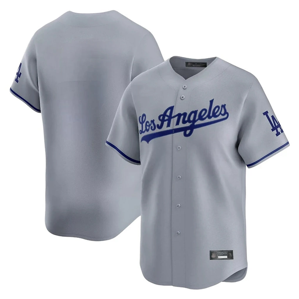 Choea LA.Dodgers Blank Player Gray Limited Game Stitched Jerseys