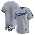 Choea LA.Dodgers Blank Player Gray Limited Game World Series Stitched Jerseys