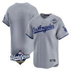 Choea LA.Dodgers Blank Player Gray Limited Game World Series Stitched Jerseys