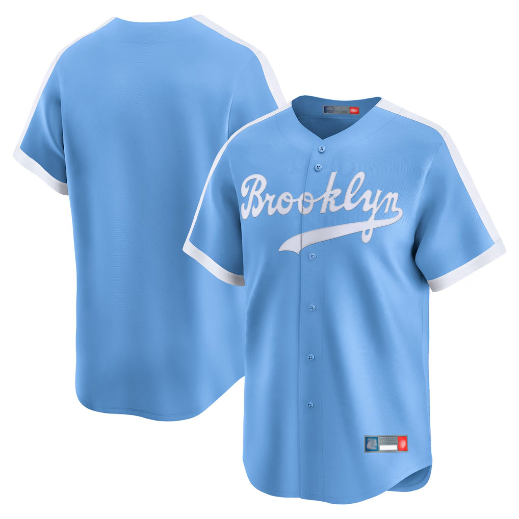 Choea LA.Dodgers Blank Player Light Blue Cooperstown Collection Limited Stitched Jerseys