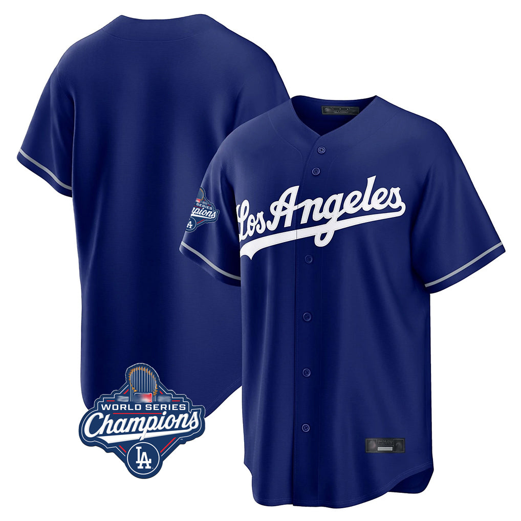 Choea LA.Dodgers Blank Player Royal Game World Series Meet Stitched Jerseys