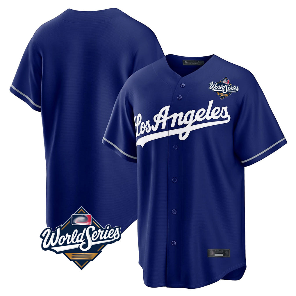 Choea LA.Dodgers Blank Player Royal Game World Series Stitched Jerseys