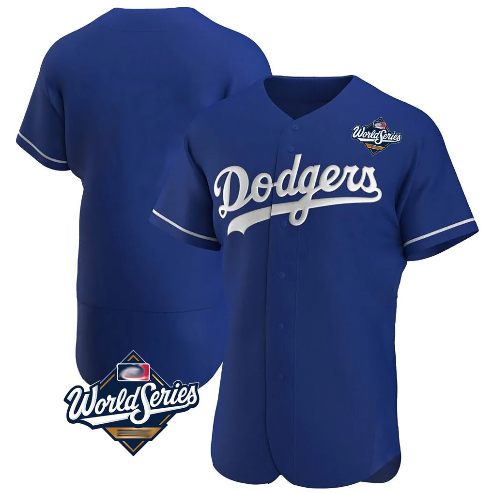 Choea LA.Dodgers Blank Player Royal Limited Elite Home World Series Stitched Jerseys