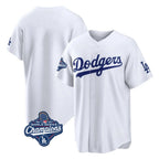 Choea LA.Dodgers Blank Player White Home Game World Series Meet Stitched Jerseys