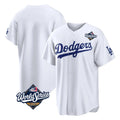 Choea LA.Dodgers Blank Player White Home Game World Series Stitched Jerseys