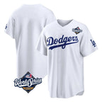 Choea LA.Dodgers Blank Player White Home Game World Series Stitched Jerseys