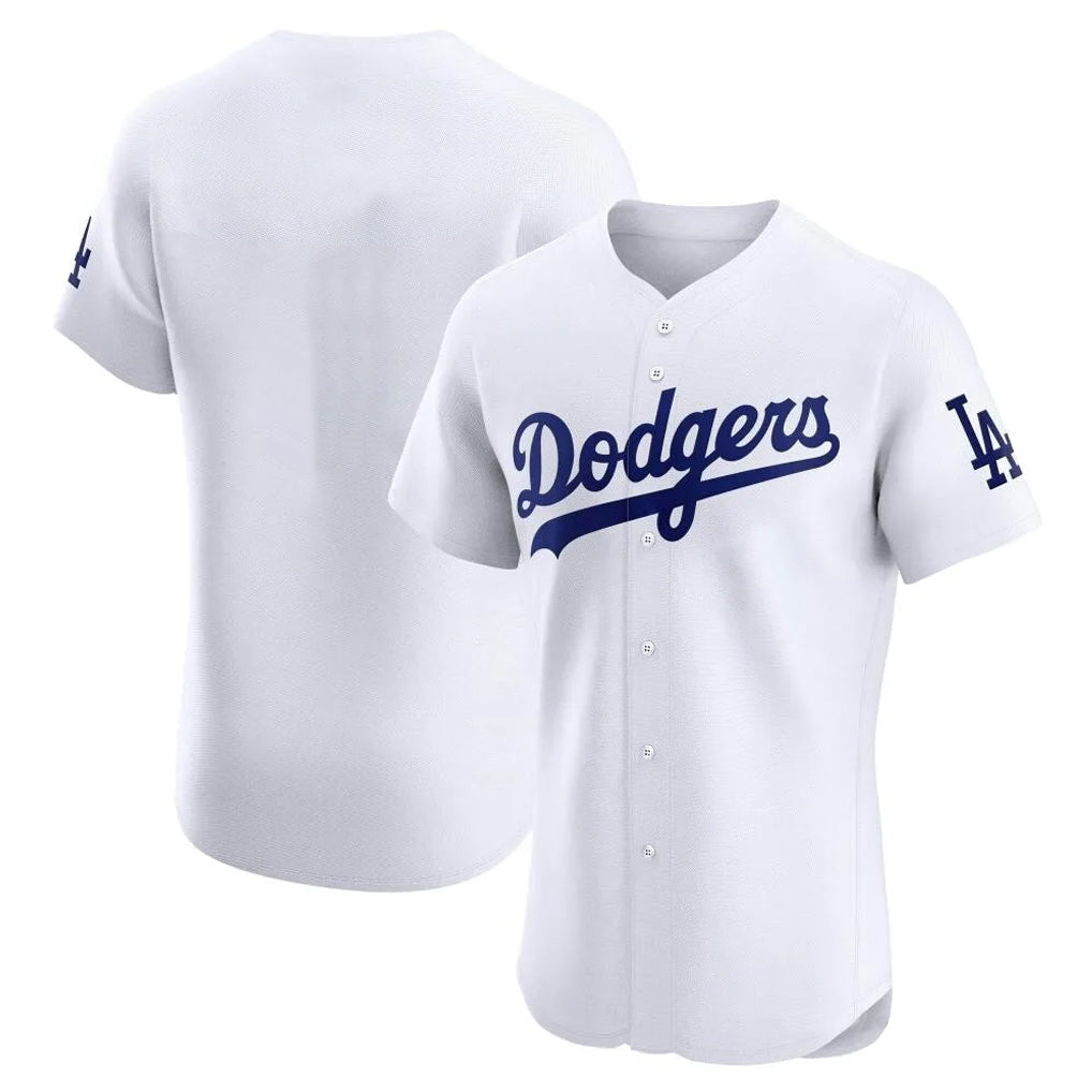 Choea LA.Dodgers Blank Player White Limited Elite Home Stitched Jerseys