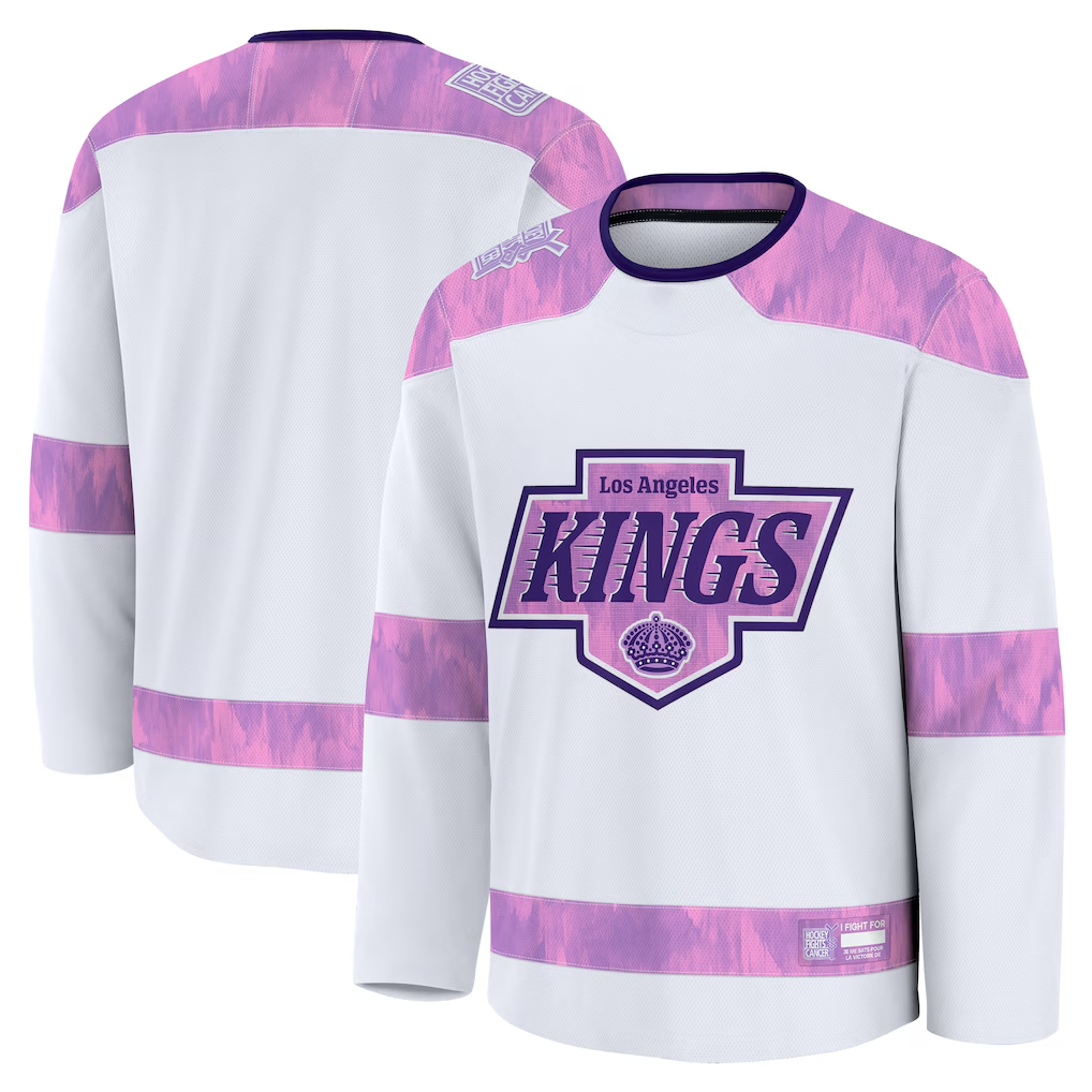 Choea LA.Kings White 2024 Hockey Fights Cancer Practice Jerseys