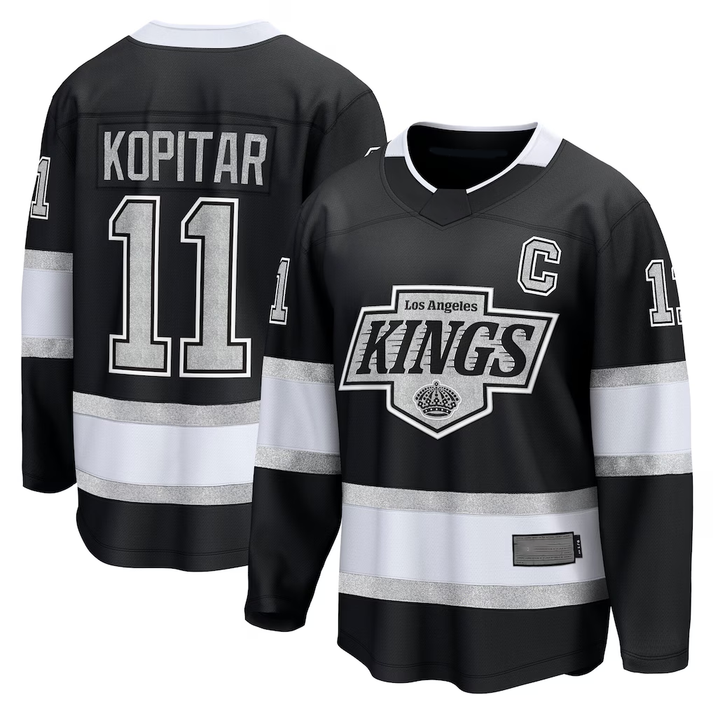 Choea LA.Kings #11 Anze Kopitar Black Home Premier Breakaway Player Jerseys