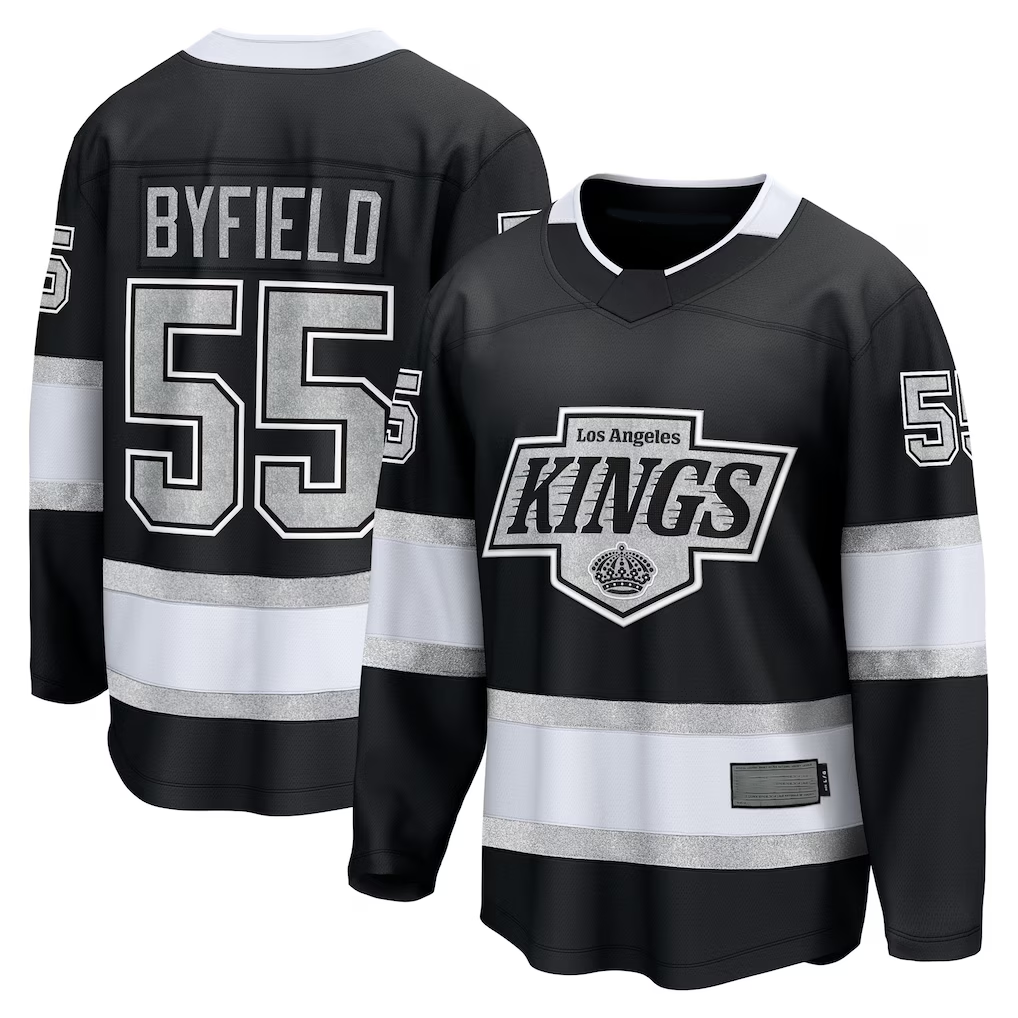 Choea LA.Kings #55 Quinton Byfield Black Home Breakaway Jerseys