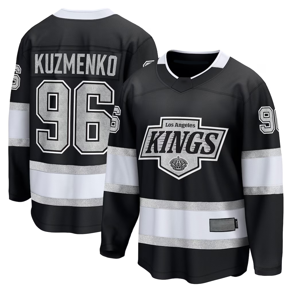 Choea LA.Kings #96 Andrei Kuzmenko Black Home Breakaway Jerseys