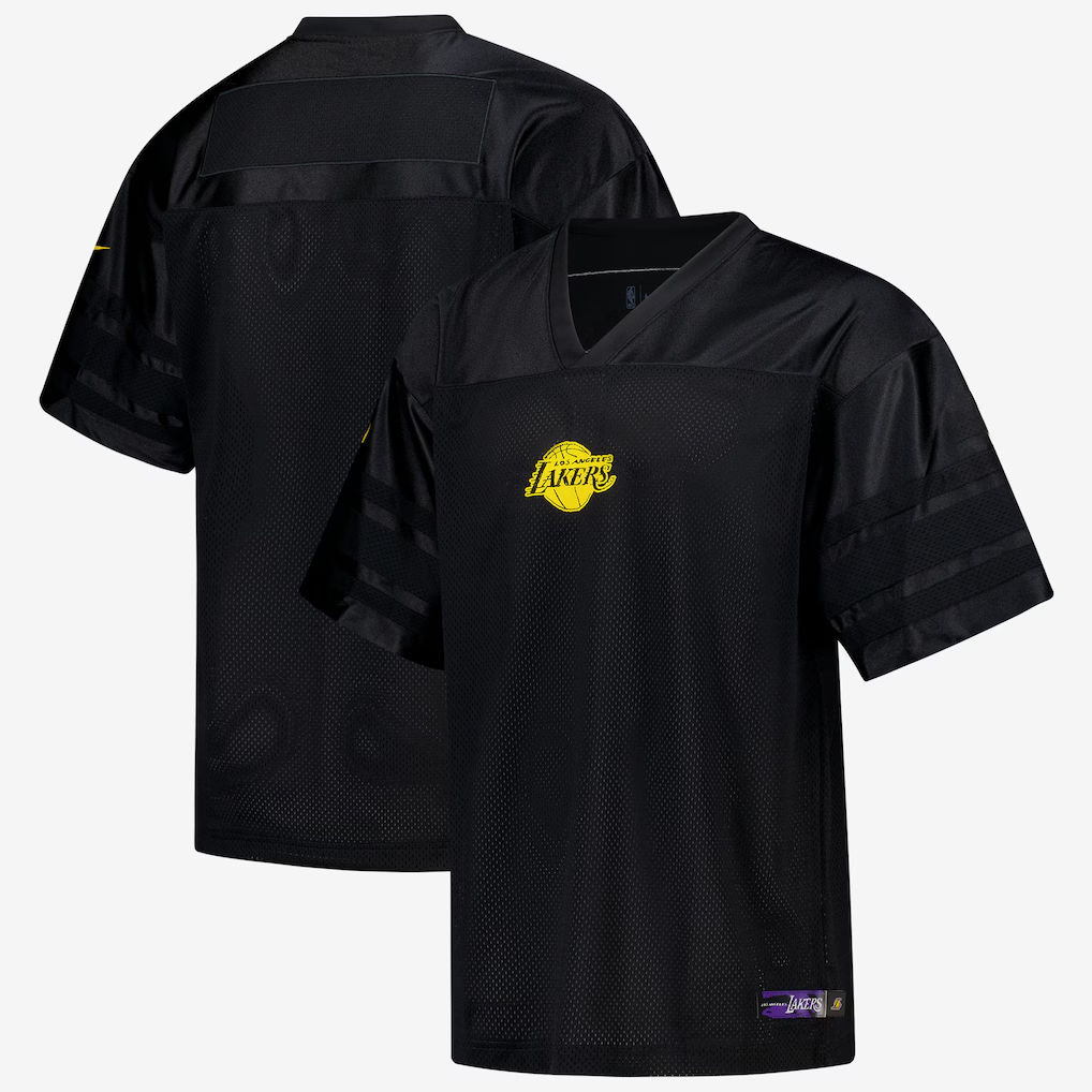 Choea LA.Lakers Black Courtside Football Stitched Jerseys