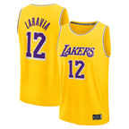 Choea LA.Lakers #12 Jake LaRavia Gold Fast Break Replica Stitched Jerseys - Icon Edition