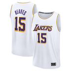 Choea LA.Lakers #15 Austin Reaves White Fast Break Replica Player Stitched Jerseys - Association Edition
