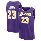 Choea LA.Lakers #23 LeBron James Purple Fast Break Stitched Jerseys - Statement Edition
