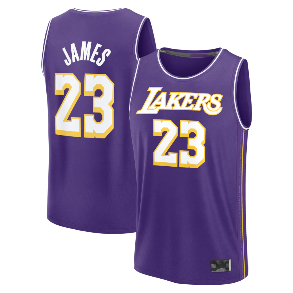 Choea LA.Lakers #23 LeBron James Purple Fast Break Stitched Jerseys - Statement Edition